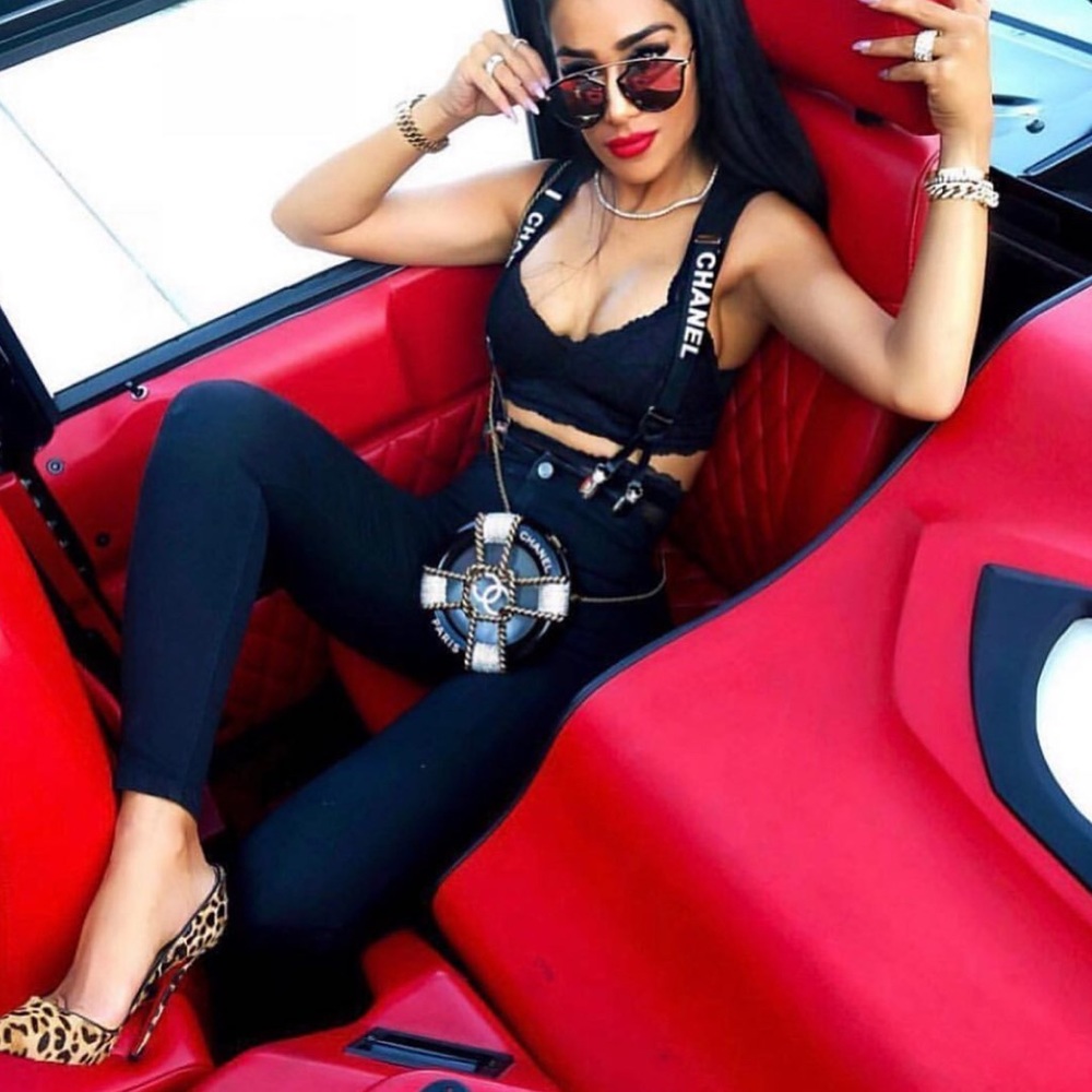 Luxury Black suspenders with white lettering